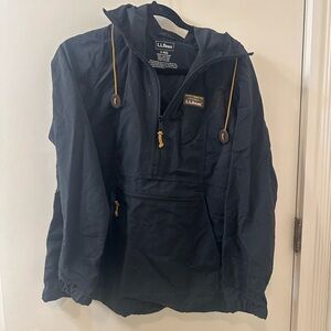 L.L. Bean Black Hooded Pullover Jacket